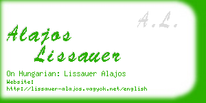 alajos lissauer business card